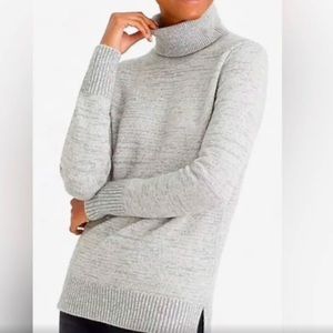 J. Crew Mercantile Gray Ombre Stripe Turtleneck Sweater